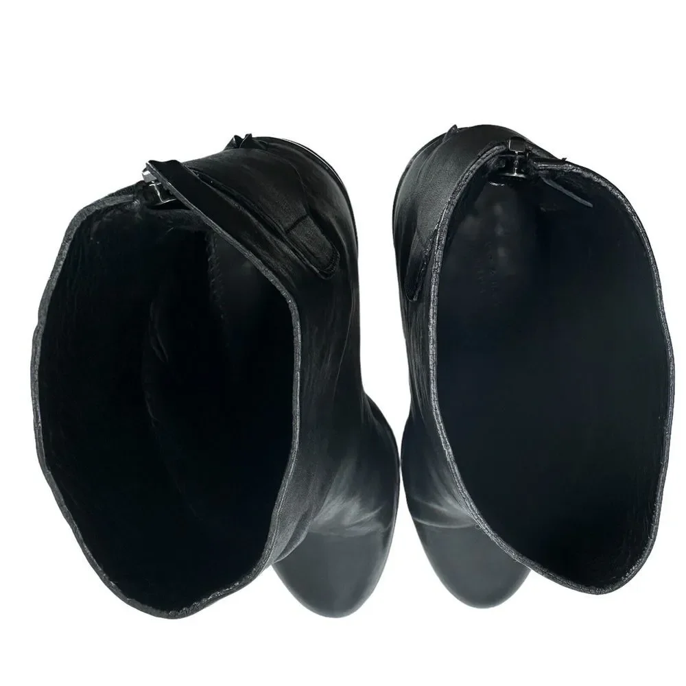 Ladies rag &‎ bone Kerr Back-Tab Boots 40 / 10 Black Leather Booties